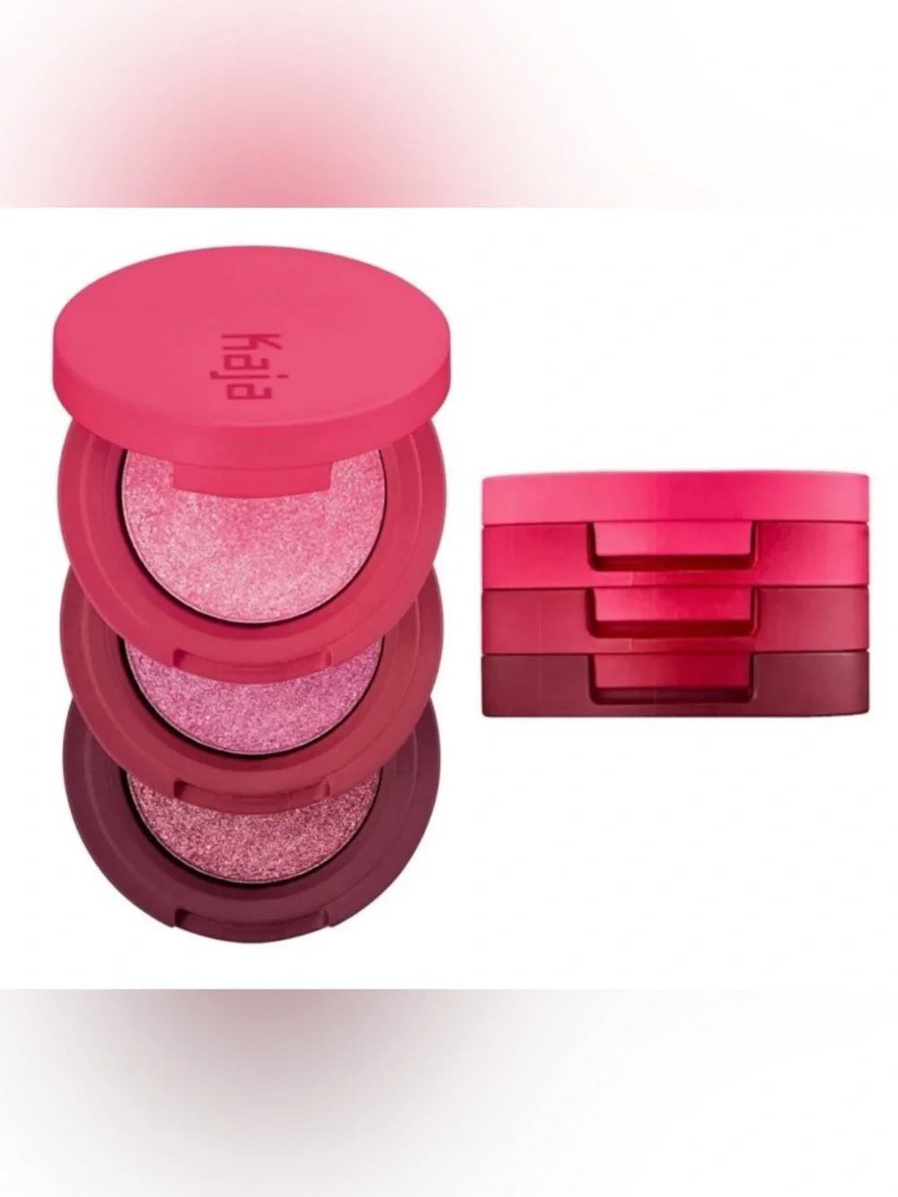 Kaja Beauty Bento Bouncy Eyeshadow Trio Set Sparkling Rose‎ Limited Edition